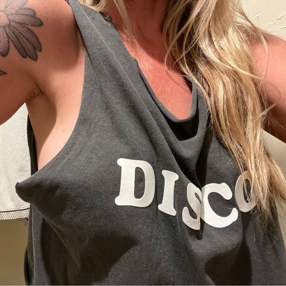 Unisex cropped tank top 🪩 Disco 🪩 - Picture 2 of 4